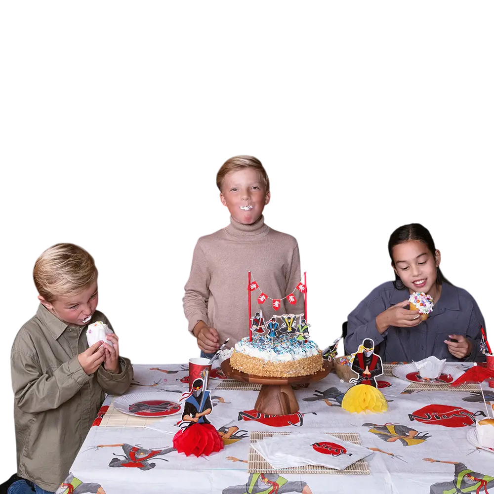 Globo Ninja de aluminio - Decoración de cumpleaños temática Ninja para niño