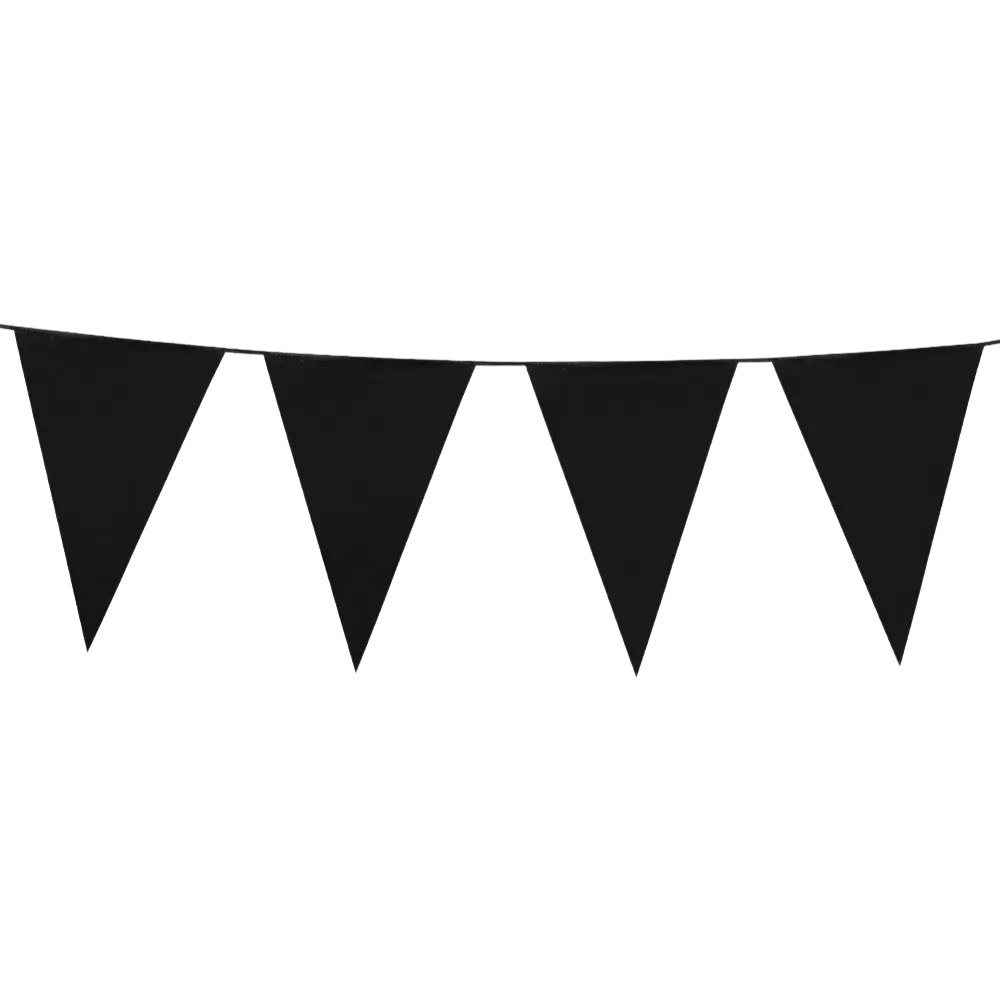 Guirnalda de banderines negros – Decoración para una velada elegante