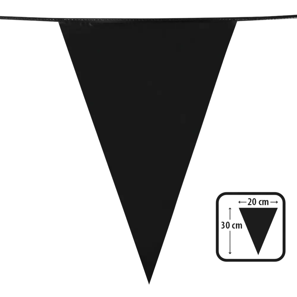 Guirnalda de banderines negros – Decoración para una velada elegante