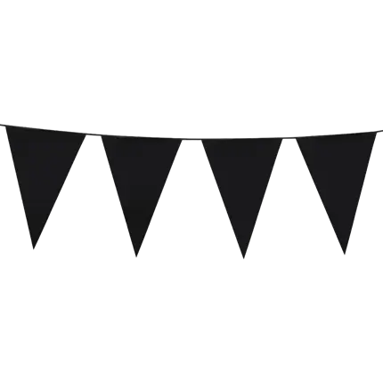 Guirnalda de banderines negros – Decoración para una velada elegante