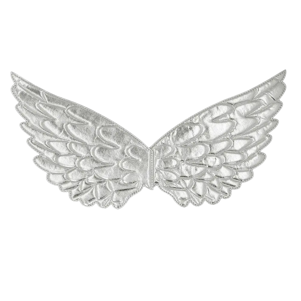 Alas de Ángel Plateadas - Disfraz de Ángel para Fiesta de Carnaval de Halloween de Mujer