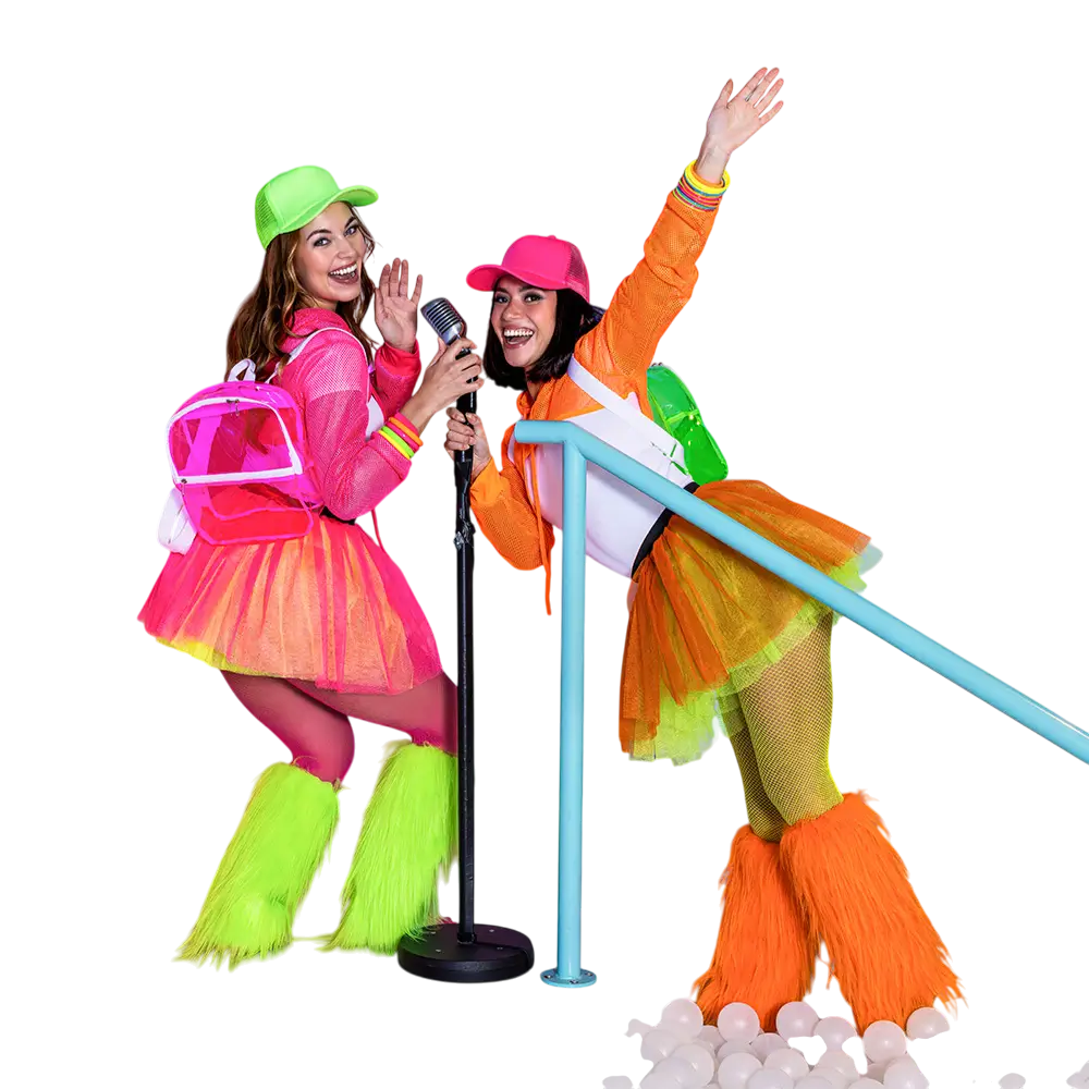 Mochila Rosa Fluo - Accesorio Fiesta Festival Fluo