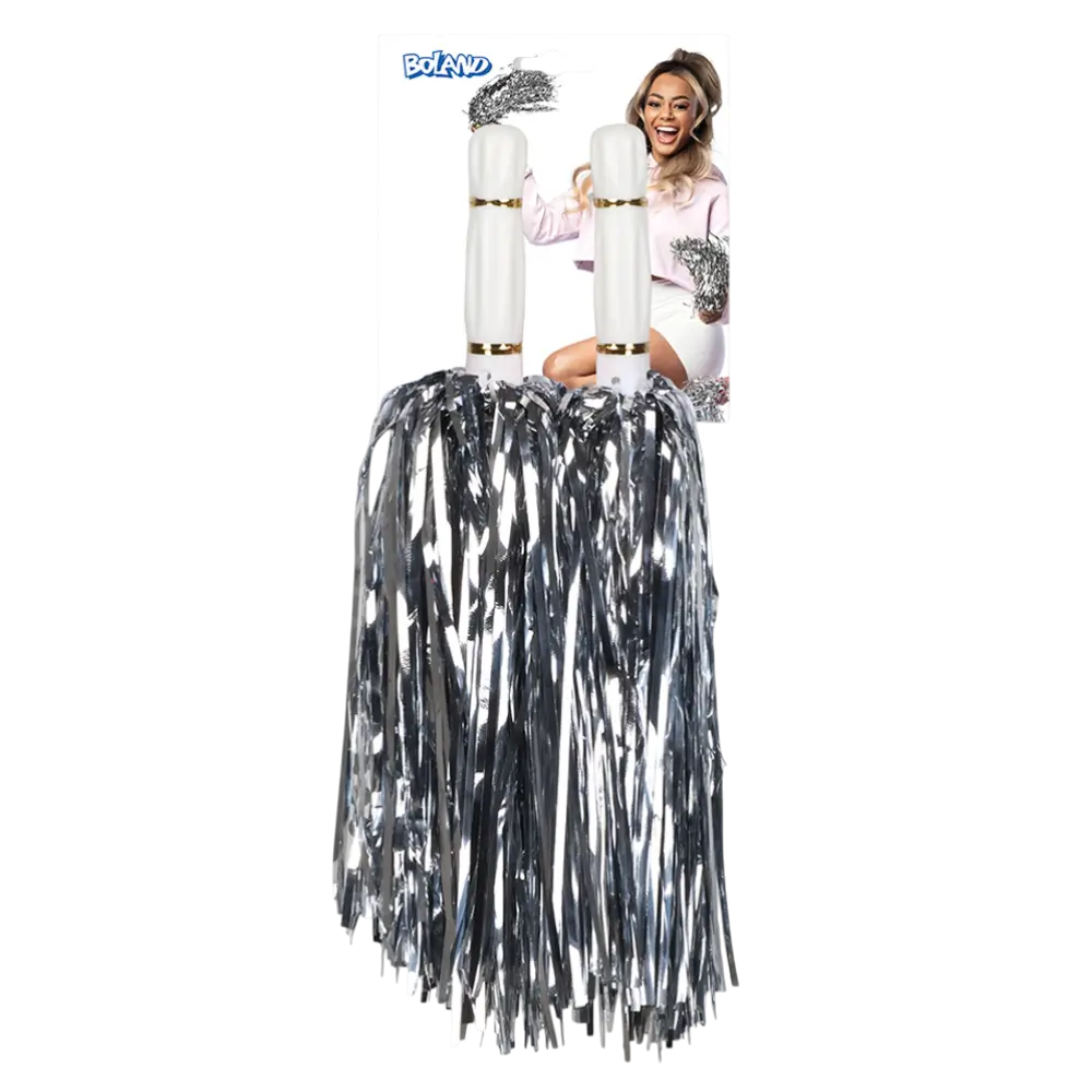 Pompones de metal plateados - Accesorios para eventos y fiestas nocturnas