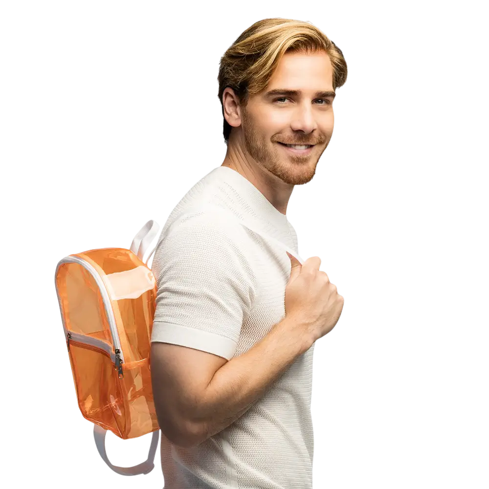 Mochila Naranja Fluo - Accesorio Fiesta Noche Fluo