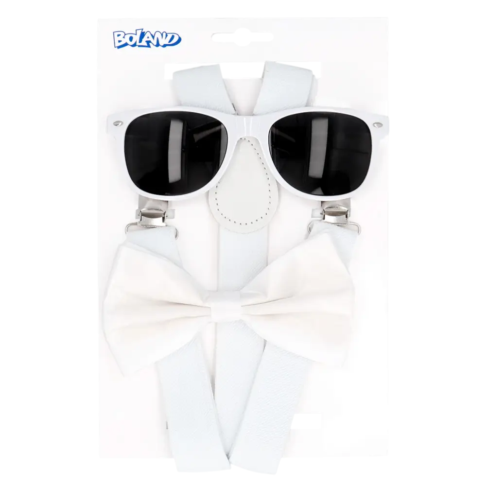 Kit de Disfraz de Pajarita Blanca - Accesorios de Disfraz de Noche Chic