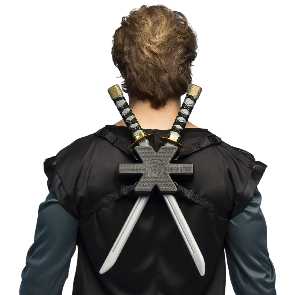2 Espadas Ninja Kit - Niño Ninja Disfraz Lucha Juguete