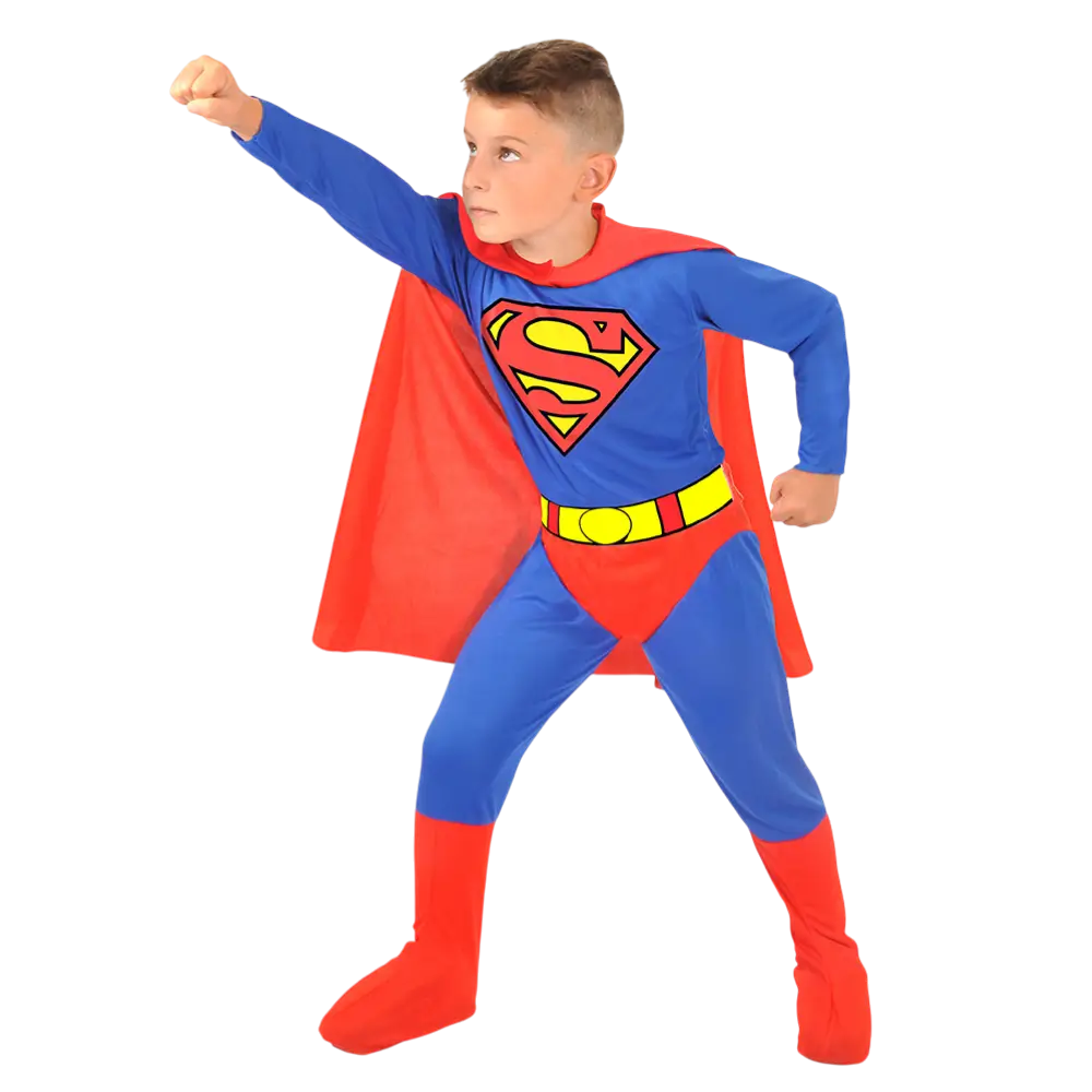 Disfraz de Superman para niños de 8 a 10 años - Disfraz Superheroe Niño Carnaval
