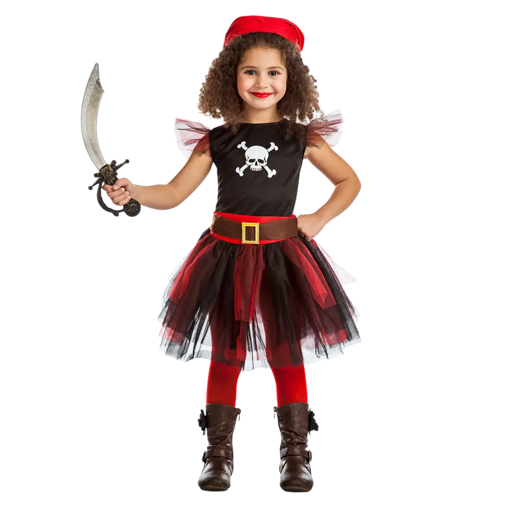 Disfraz de Pirata para Niña 5-6 años - Disfraz de Corsario de Carnaval Infantil