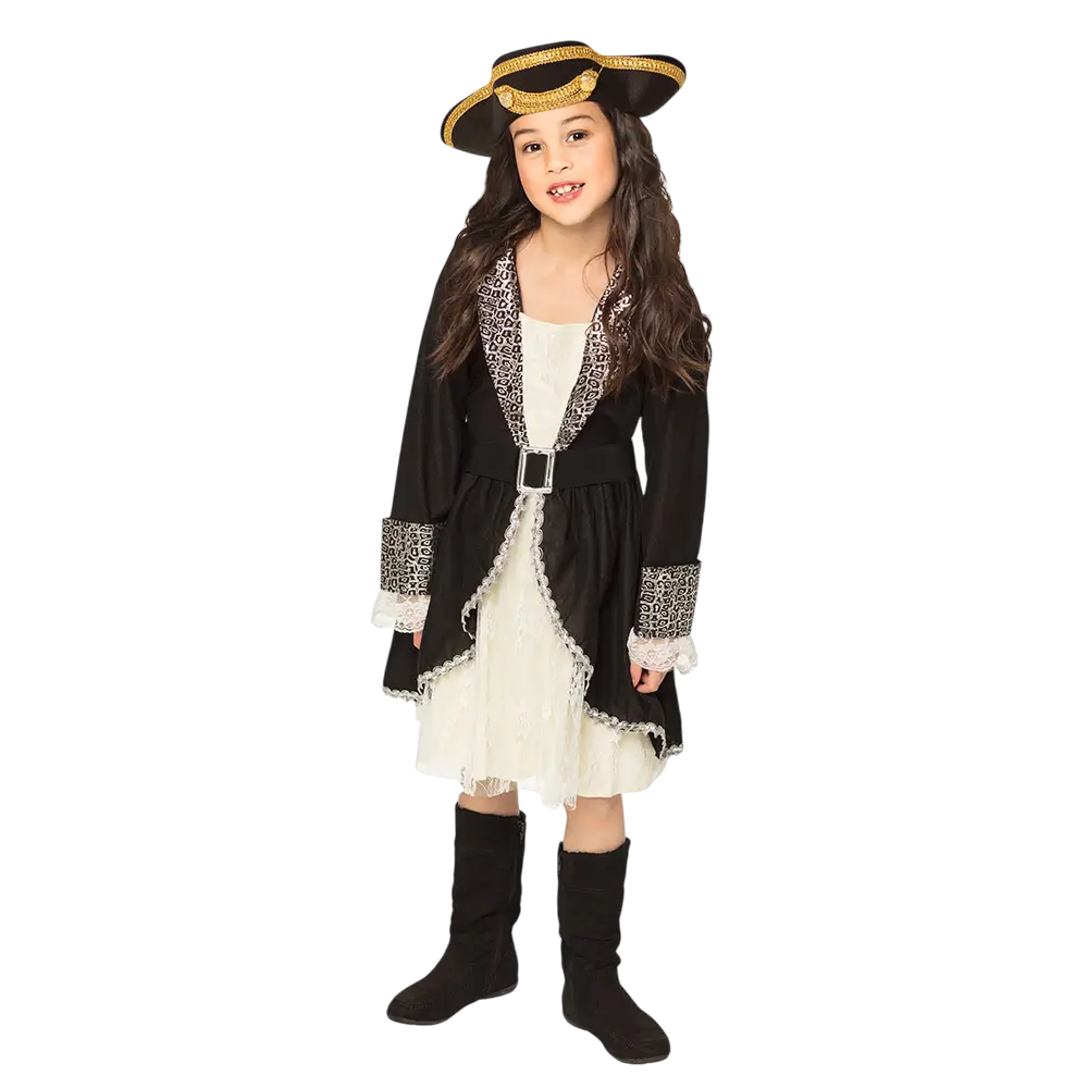 Disfraz de Pirata 4-6 años Niña - Disfraz de Aventurera de Carnaval Infantil