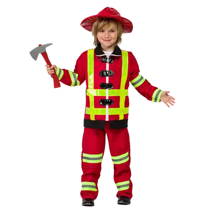 Disfraz de Bombero Infantil 7-9 años - Disfraz de Rescatador Niño