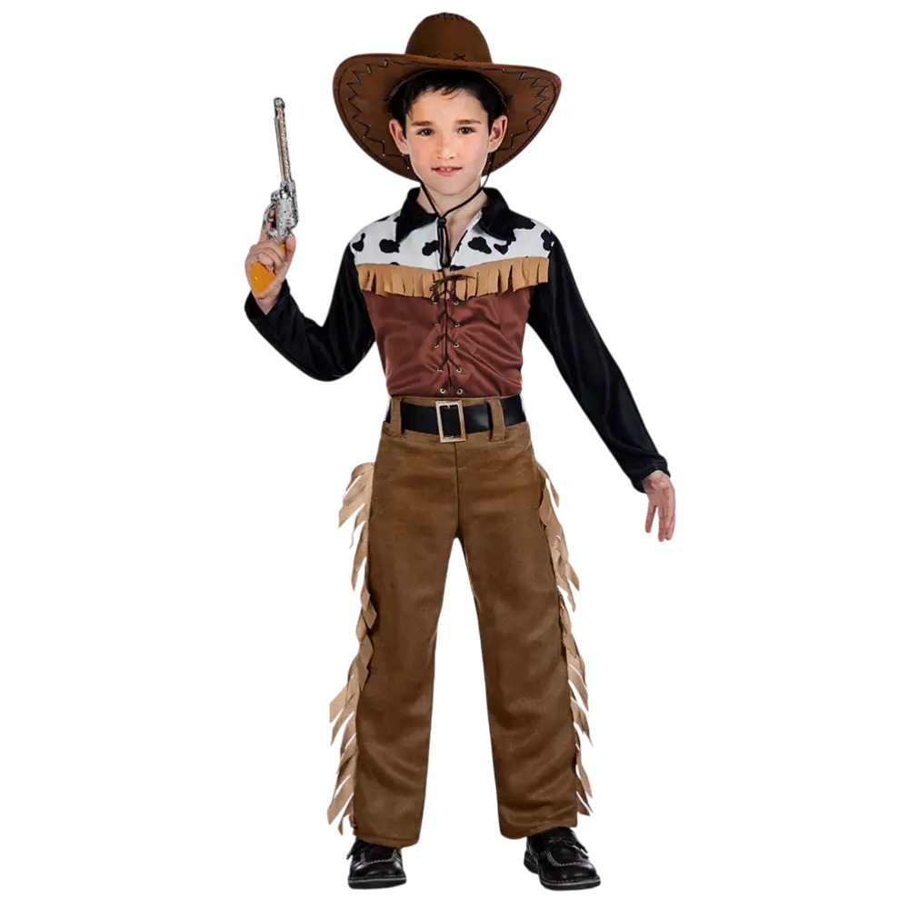 Disfraz de vaquero para niños de 7 a 9 años - Disfraz del Lejano Oeste Western Niño