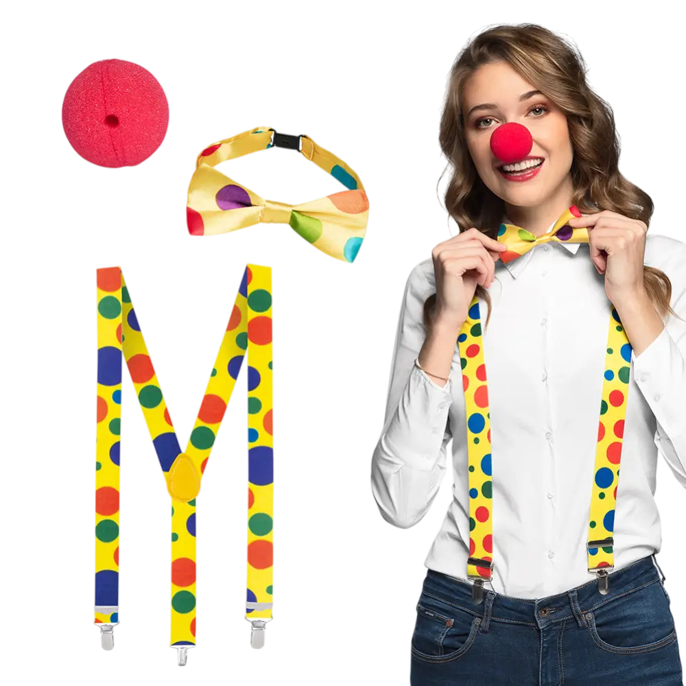 Kit Completo de Payaso Infantil - Accesorios Disfraz Fiesta de Carnaval