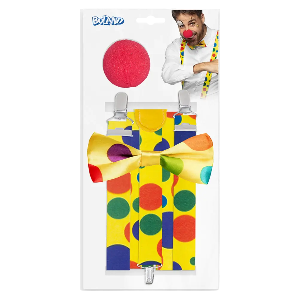 Kit Completo de Payaso Infantil - Accesorios Disfraz Fiesta de Carnaval