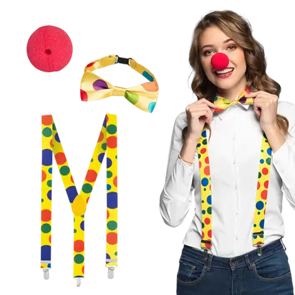 Kit Completo de Payaso Infantil - Accesorios Disfraz Fiesta de Carnaval