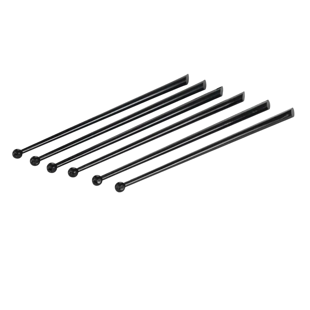 PILLON Agitador de Cóctel 16cm en PP Negro - Reutilizable (Paquete de 100)