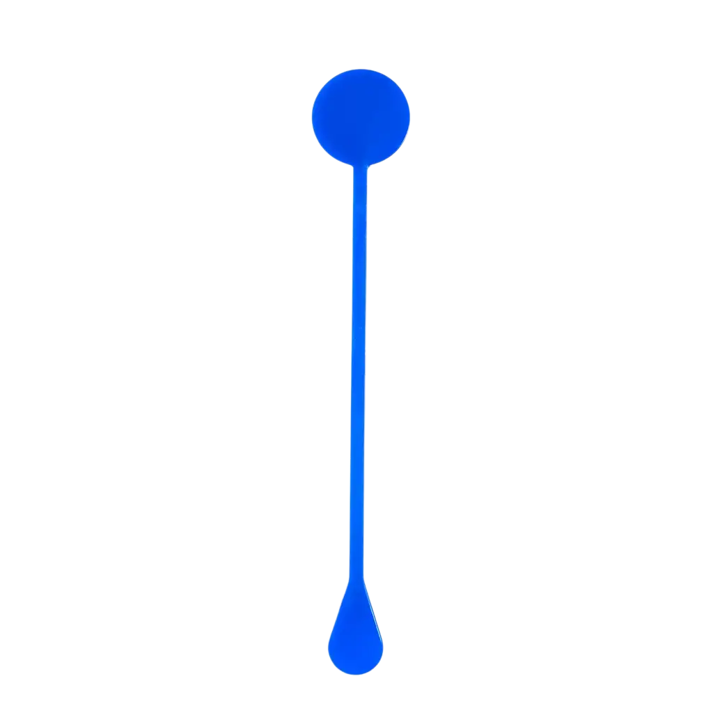 Agitador de cóctel de PP azul de 17 cm (Mojito, CaÏpi) - Reutilizable (Paquete de 100)
