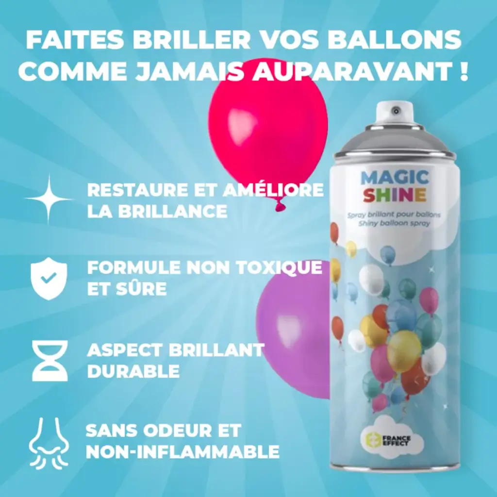 Magic Shine® - Spray brillante para globos de látex - 500ml