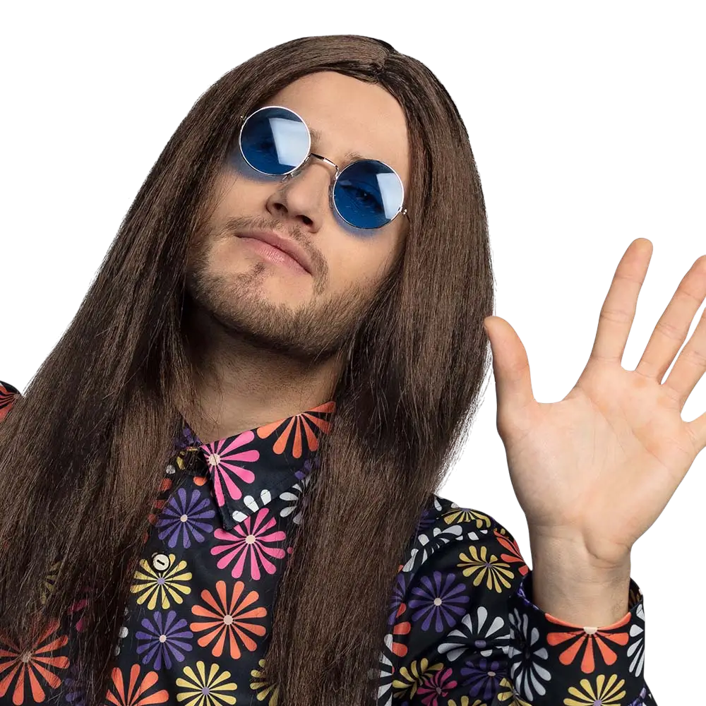 Gafas de fiesta hippie John azul