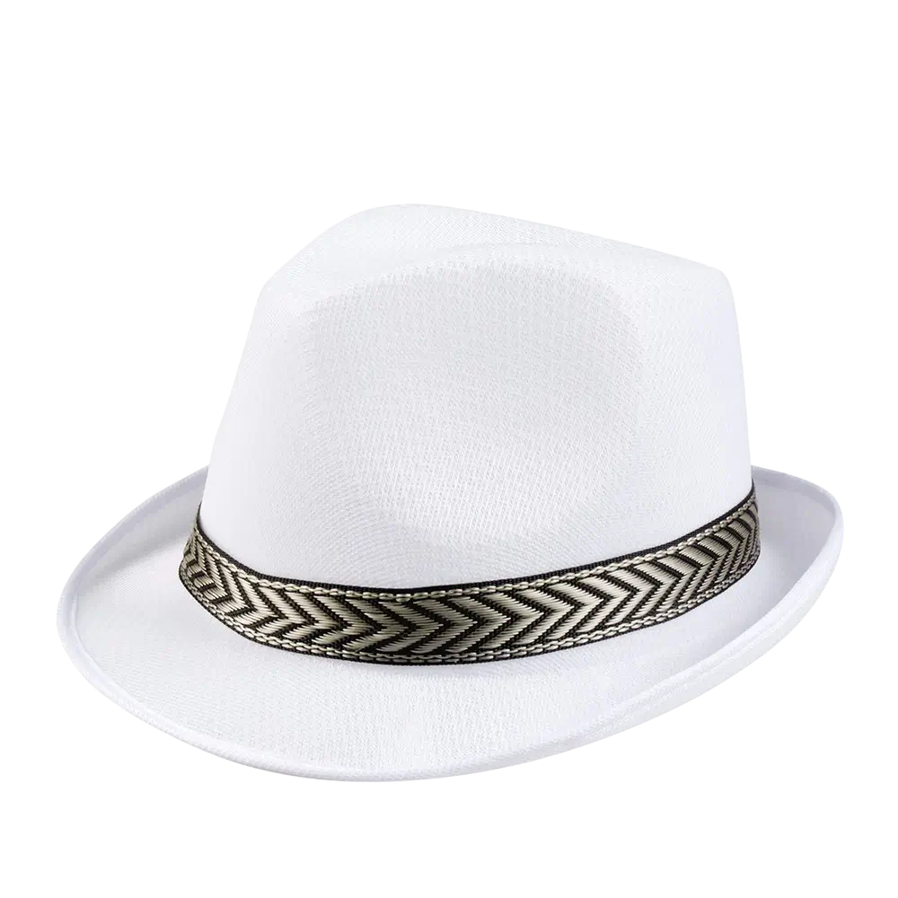 Sombrero Funky Blanco – Accesorio de Disfraz para Fiesta y Carnaval