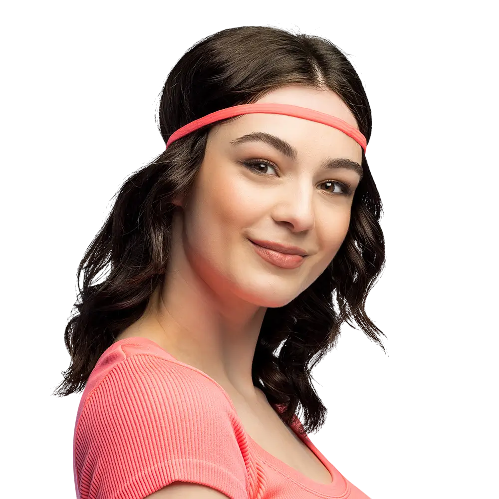 4 diademas elásticas de neón