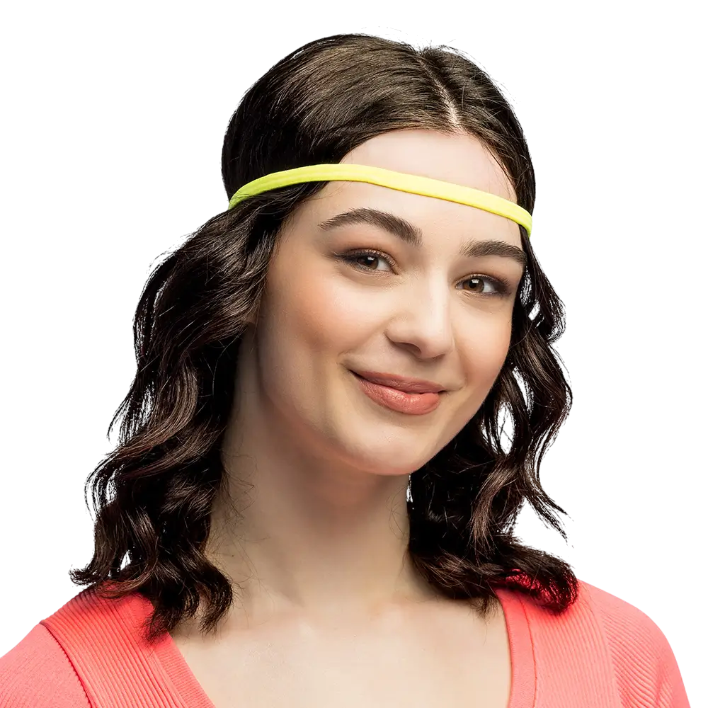 4 diademas elásticas de neón
