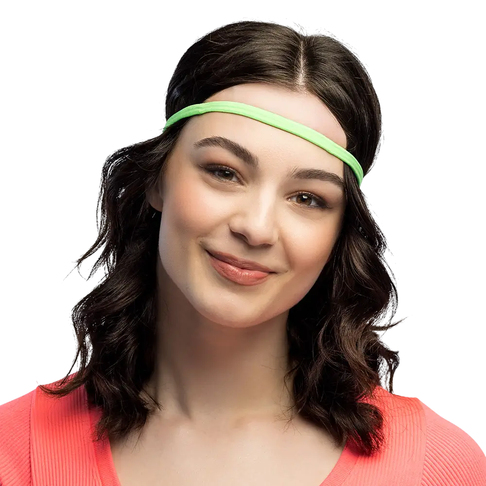 4 diademas elásticas de neón
