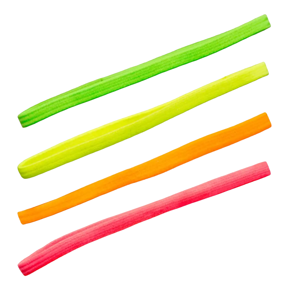 4 diademas elásticas de neón