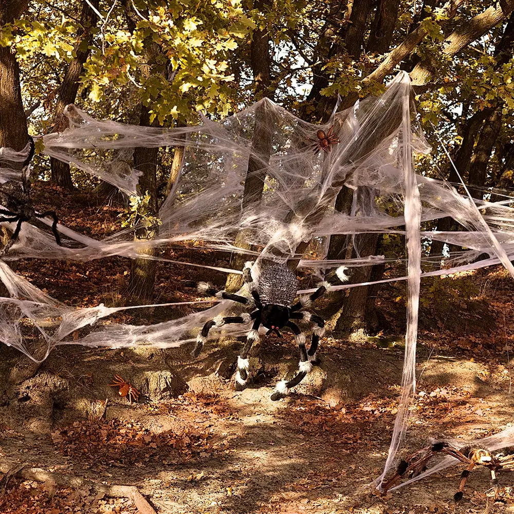 Tela de araña de 100 g con 6 arañas