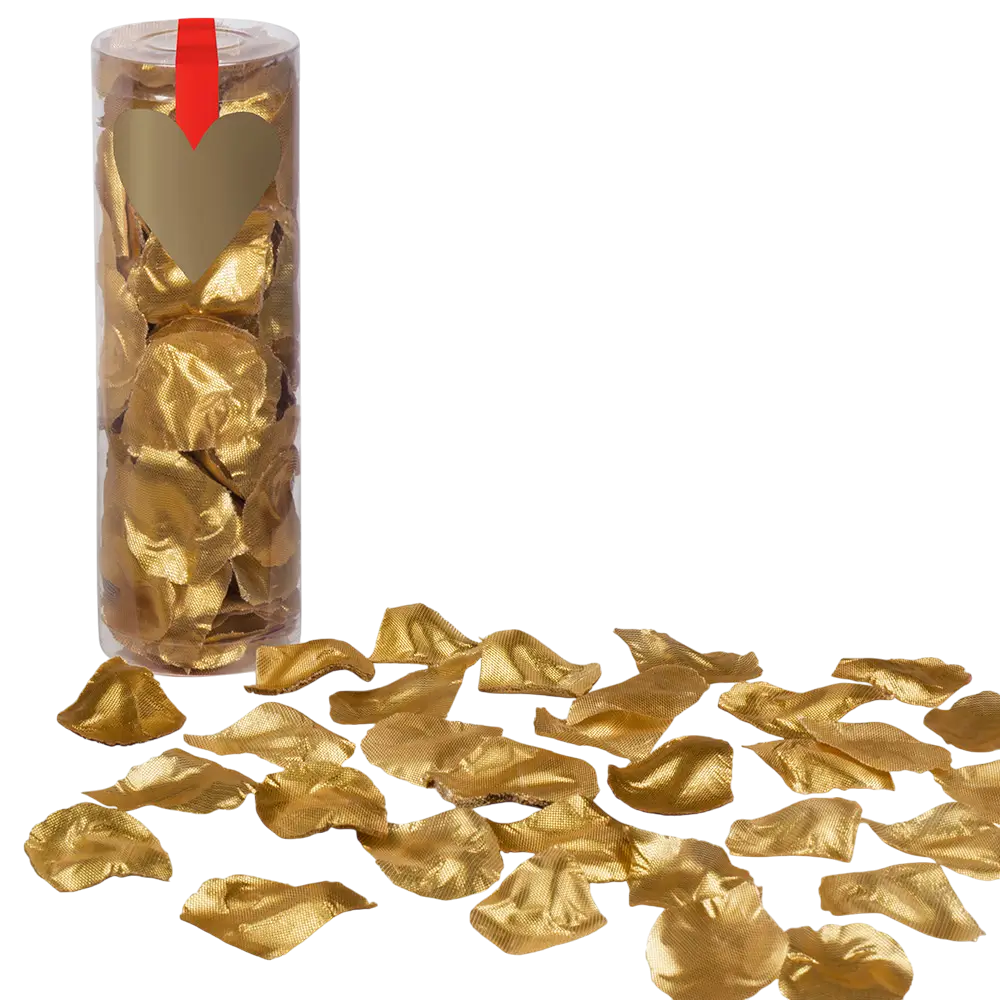 288 Pétalos de rosa dorados