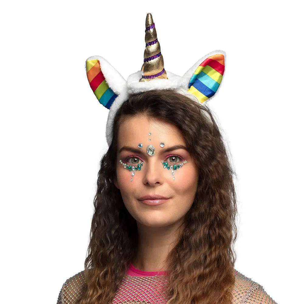 Tiara de unicornio arco iris