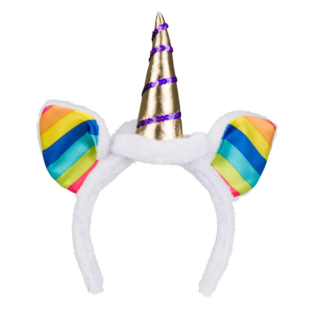 Tiara de unicornio arco iris