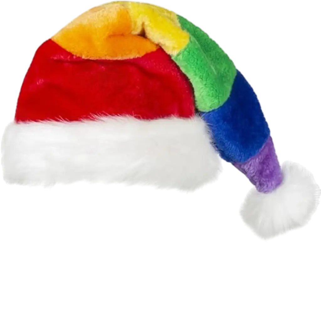 Gorro de Navidad arco iris