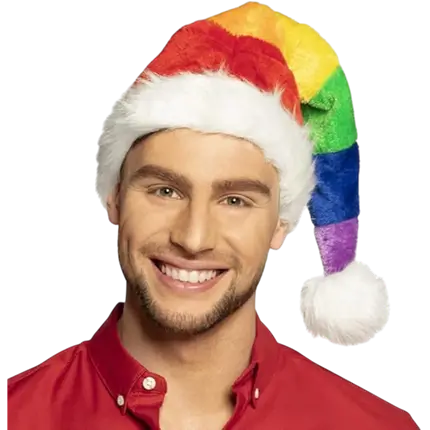 Gorro de Navidad arco iris