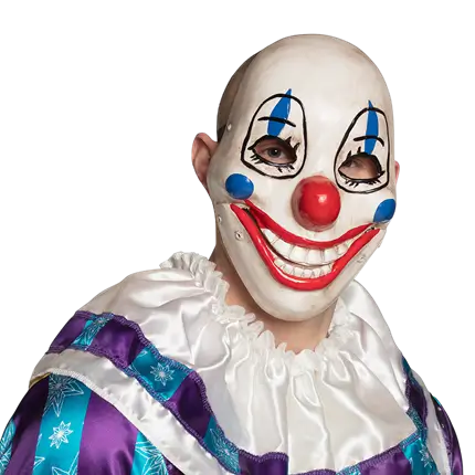 Máscara desmontable de payaso terrorífico