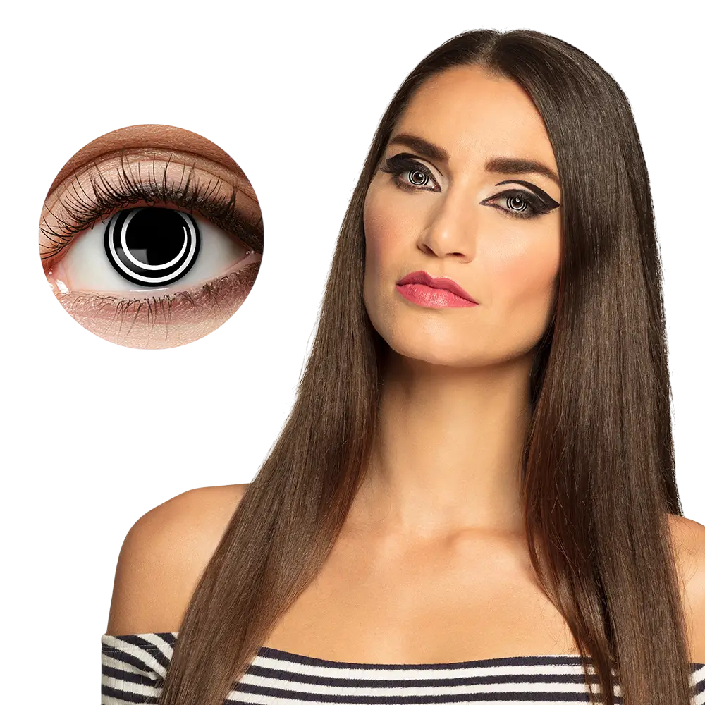 Lentes de semana en espiral blanca y negra