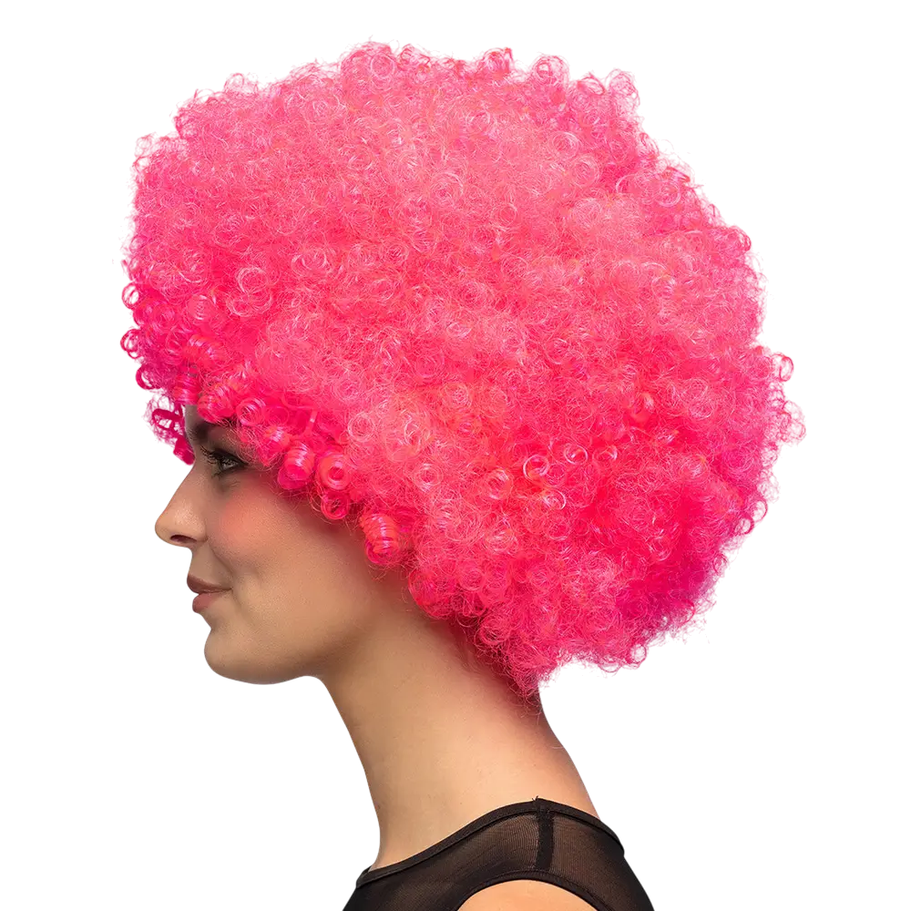 Peluca Groove rosa brillante