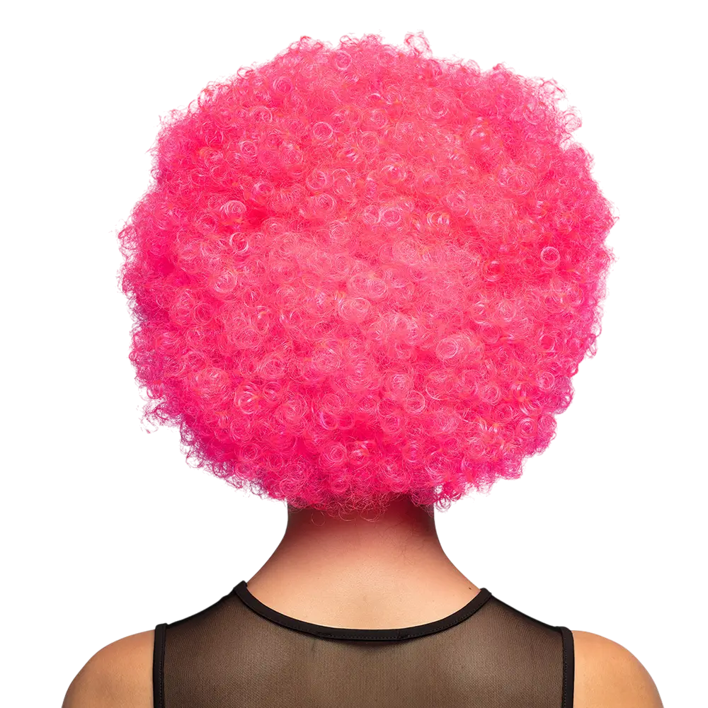 Peluca Groove rosa brillante