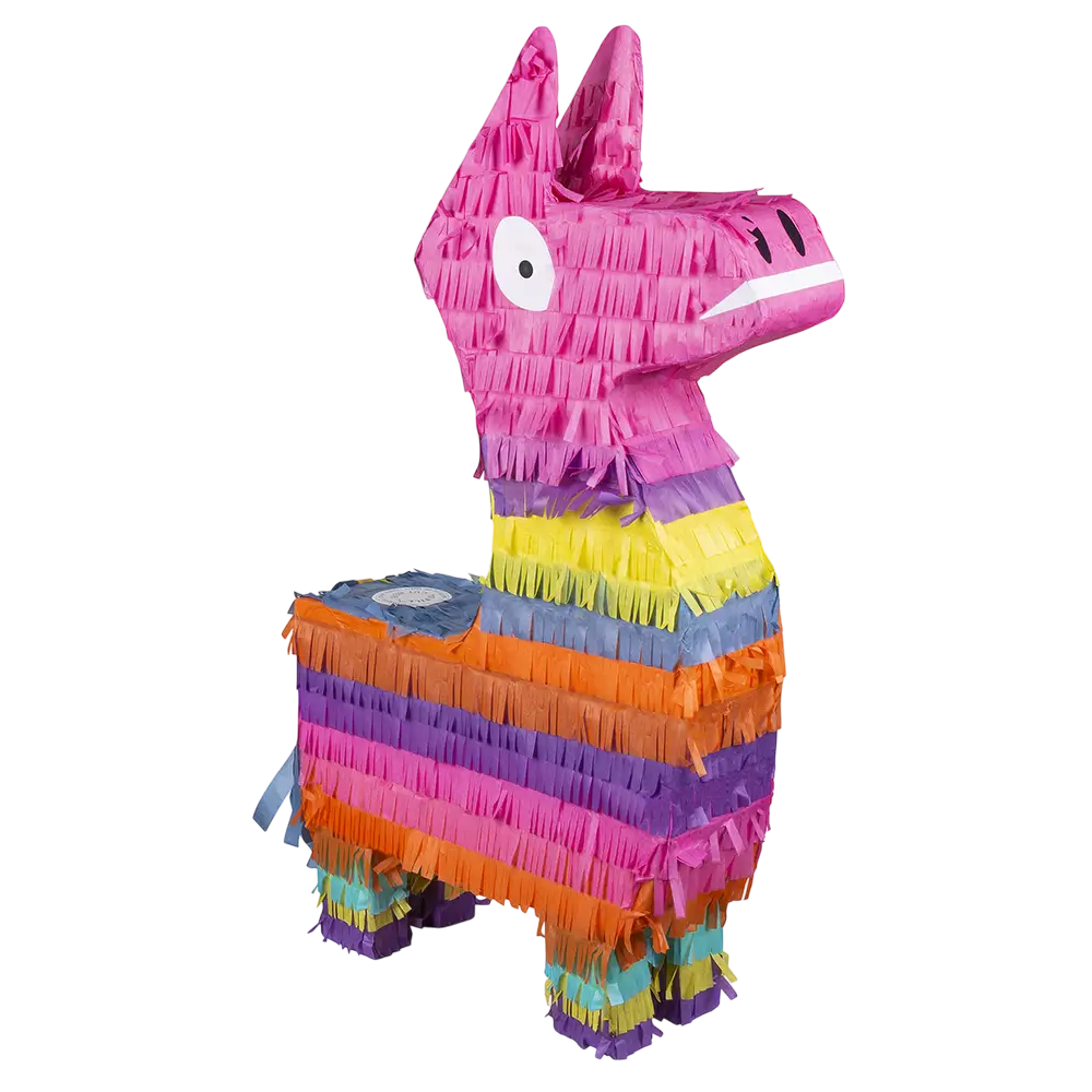 Piñata de llama multicolor