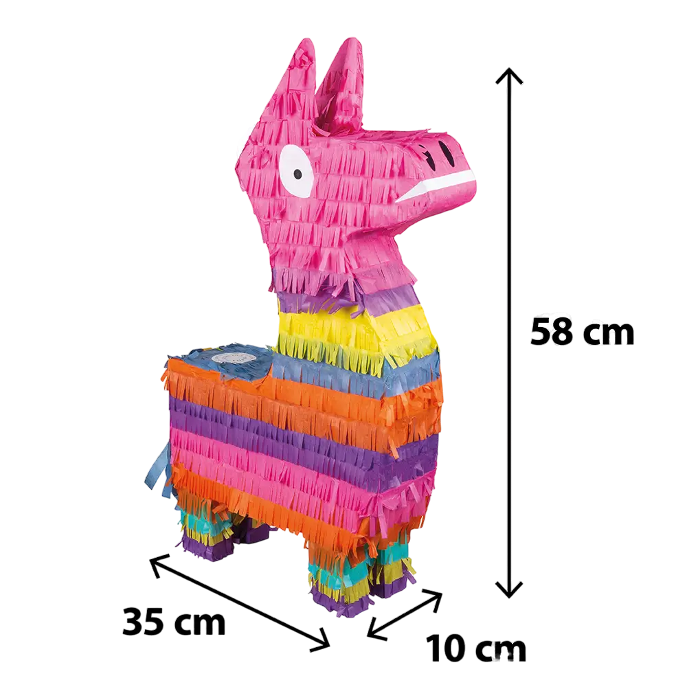 Piñata de llama multicolor