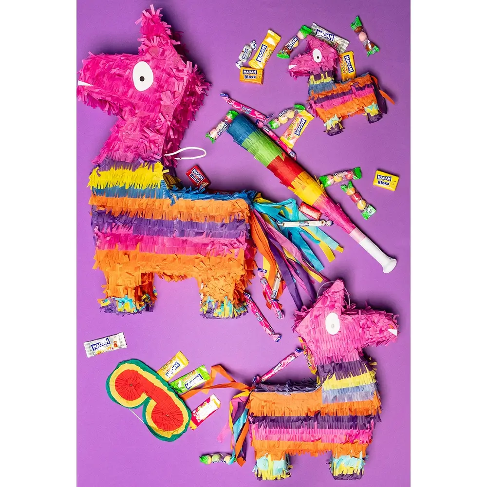 Piñata de llama multicolor