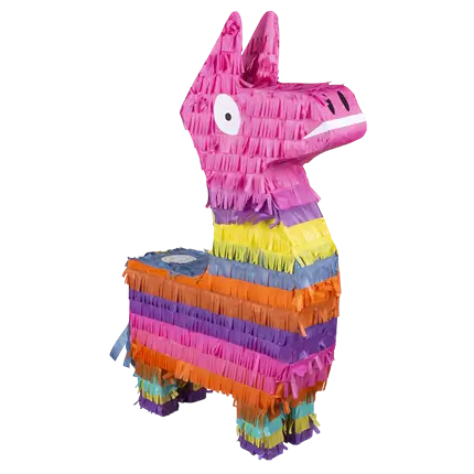 Piñata de llama multicolor