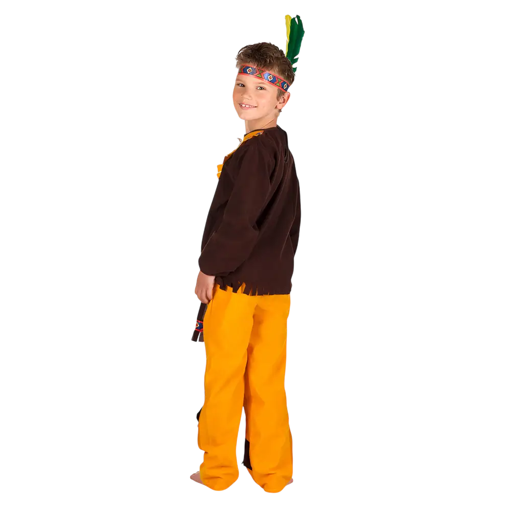 Disfraz de jefe indio marrón para niño - 4-6 años