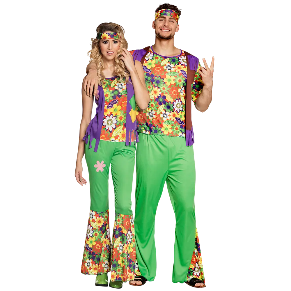 Hippie disfraz flores hombre