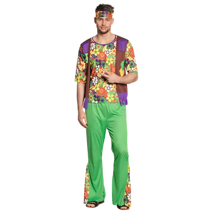 Hippie disfraz flores hombre