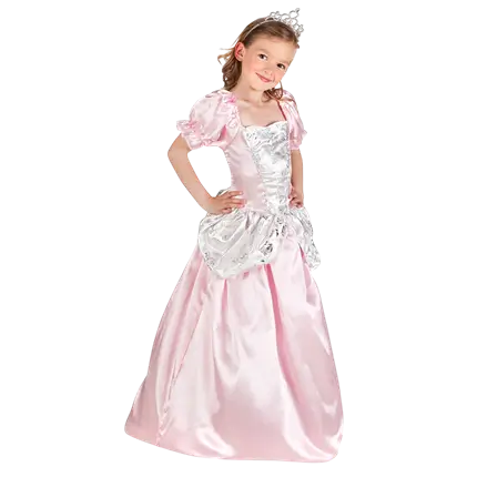 Vestido de princesa rosa claro para niña disfrazada - 7-9 años