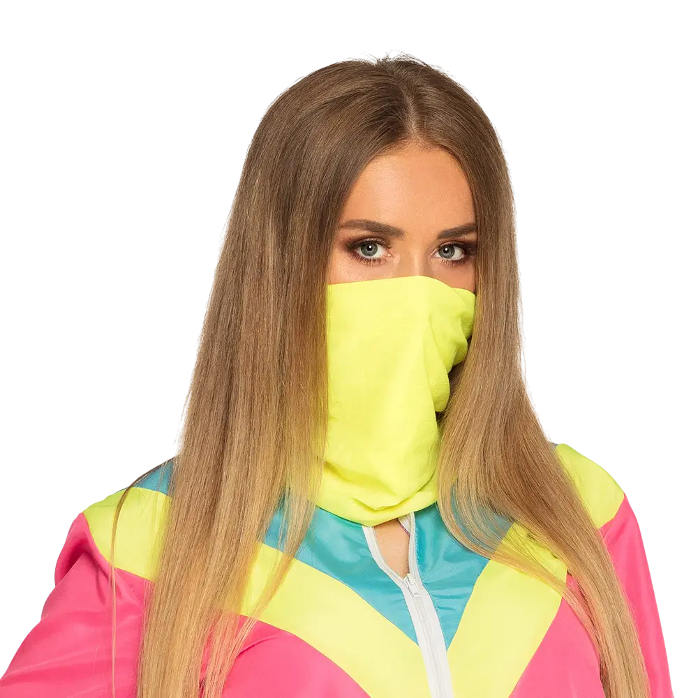 Disfraz de chándal retro rosa neón para mujer - XL