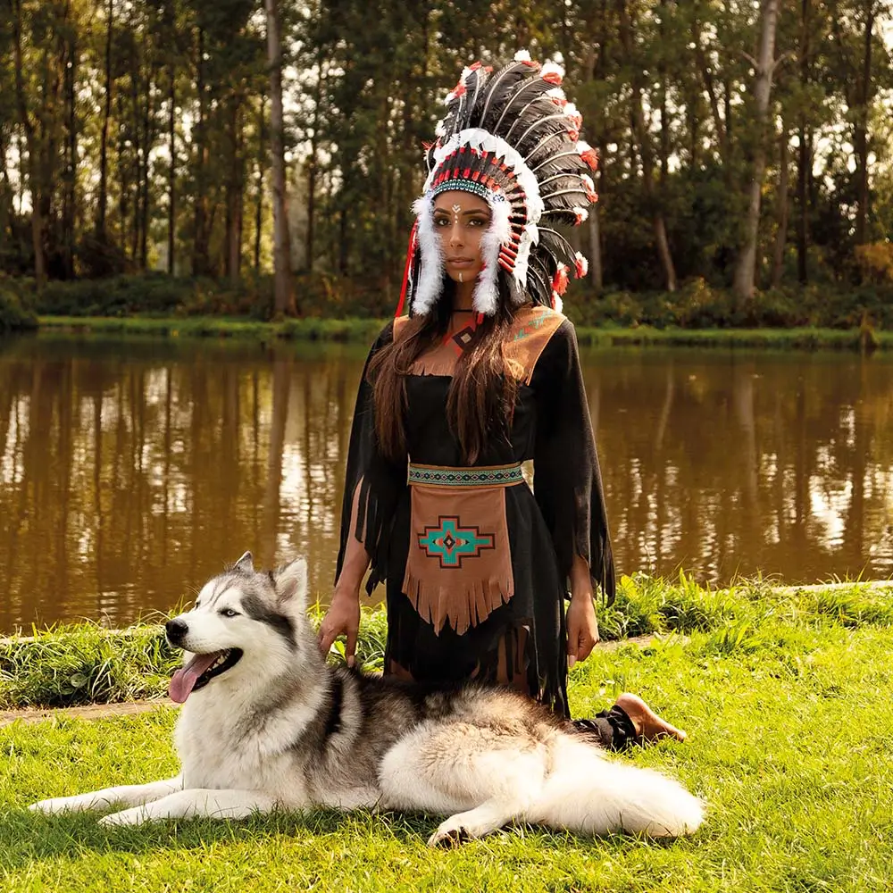 Traje de india marrón para mujer - 40/42