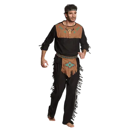 Traje de indio marrón para hombre - 50/52
