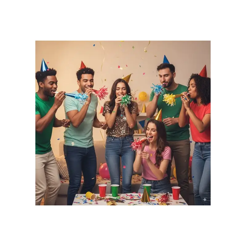Trompeta de fiesta metálica (x6)