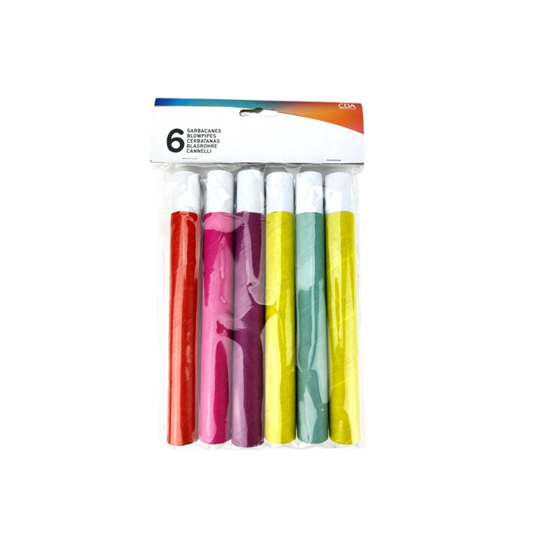 12 cerbatanas multicolores